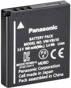 Panasonic VW-VBJ10 (VW-VBJ10PP1K) Rechargeable Lithium-Ion 940 mAh Battery Pack for Compatible Panasonic Camcorders,black