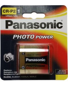 Panasonic CR-P2PA/1B Photo Power CR-P2 Lithium Battery, 1 Pack (Gold)